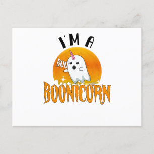 Halloween Ghost Spirit Boonicorn Unicorn Postcard