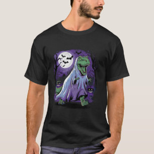 Halloween Ghost Spooky Dinosaur TRex Kids Toddler T-Shirt