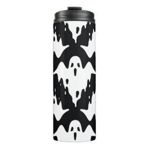 Halloween Ghost Spooky Seamless Pattern Thermal Tumbler