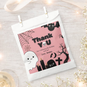 Halloween Ghost Spooky Thank you Birthday party Favour Bag