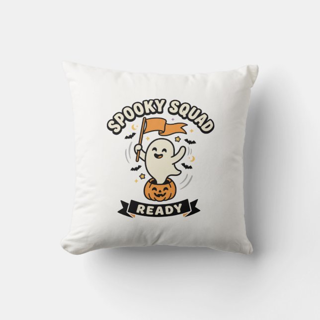 Halloween Ghost Squad Cushion (Front)
