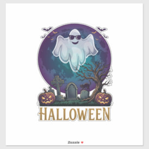 Halloween Ghost Sunglasses Purple Moon Graveyard_1