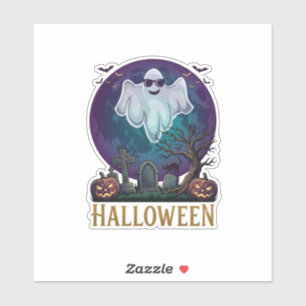 Halloween Ghost Sunglasses Purple Moon Graveyard_1