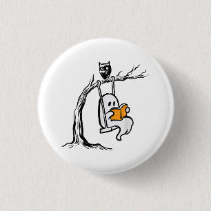 Halloween Ghost Swing Reading 3 Cm Round Badge