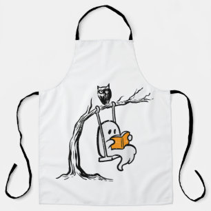 Halloween Ghost Swing Reading Apron