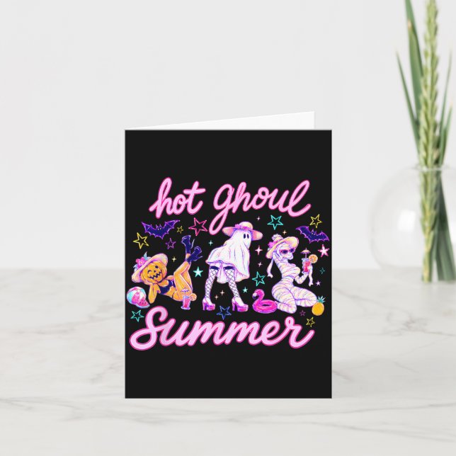 Halloween Ghost Tail Summer Vibes Card (Front)