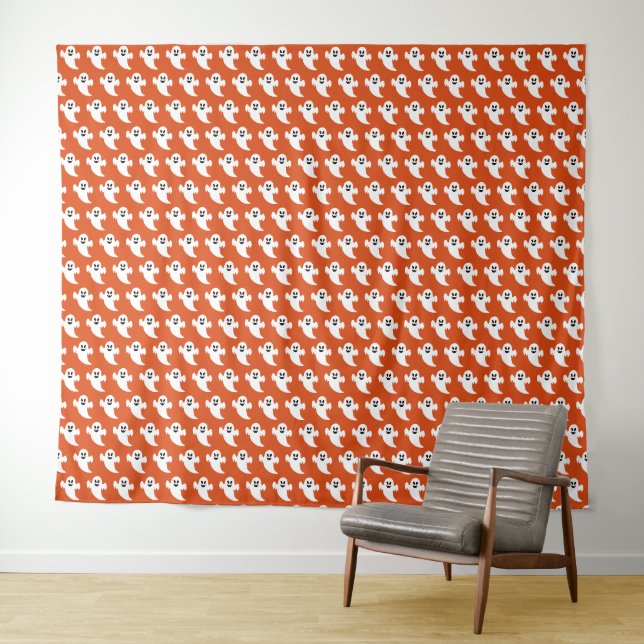 Halloween Ghost Tapestry (In Situ (Horizontal))