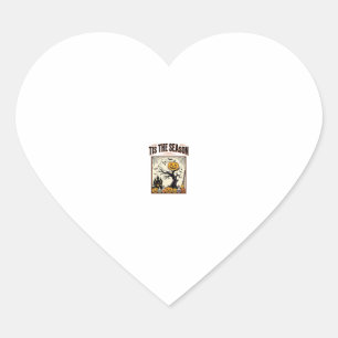 Halloween Ghost Tis The Season Haunted House_1 Heart Sticker