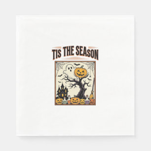 Halloween Ghost Tis The Season Haunted House_1 Napkin