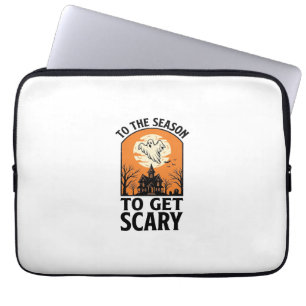 Halloween Ghost To Get Scary Vintage Spooky_1 Laptop Sleeve