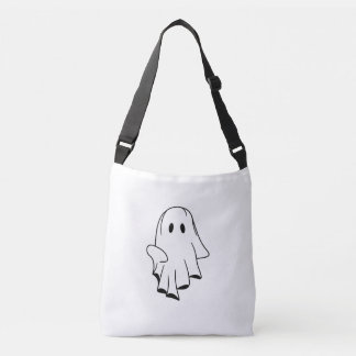 Halloween Ghost Tote Bag with Fixed Boo Design