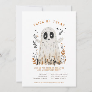 Halloween Ghost Trick or Treat Invitations