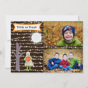 Halloween Ghost Trick or treat photo card- TBO Holiday Card