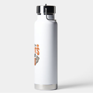 Halloween Ghost Typography Vintage Engraving Desig Water Bottle