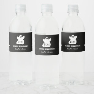 Halloween Ghost Water Bottle Label Set