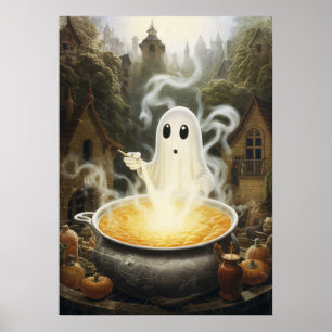 Halloween Ghost Witch Poster