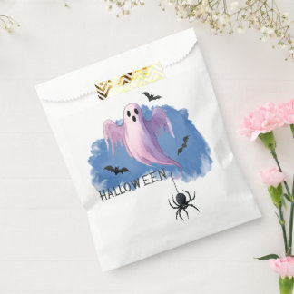 HALLOWEEN Ghost With Spider Favour Bag