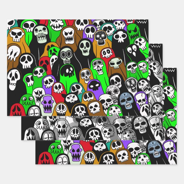 Halloween Ghost Wrapping Paper Sheets (Set)