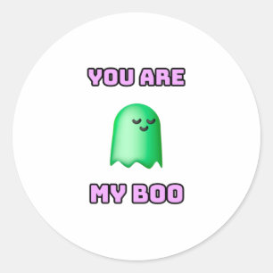 Halloween Ghost - You Are My Boo Classic Round Sticker