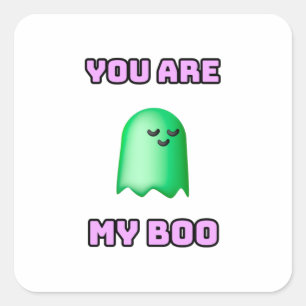 Halloween Ghost - You Are My Boo Square Sticker