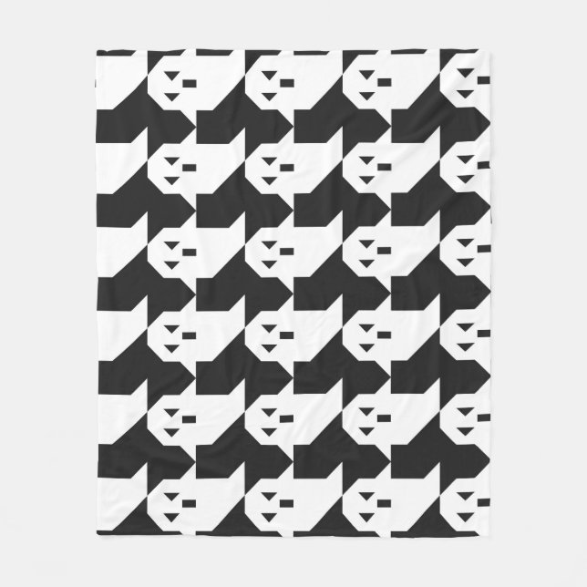 Halloween ghosts: geometric seamless pattern. fleece blanket (Front)