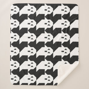 Halloween ghosts: geometric seamless pattern. sherpa blanket