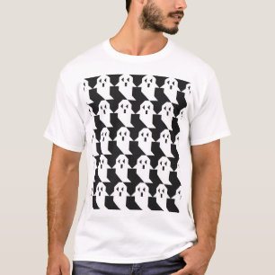Halloween ghosts: geometric seamless pattern. T-Shirt
