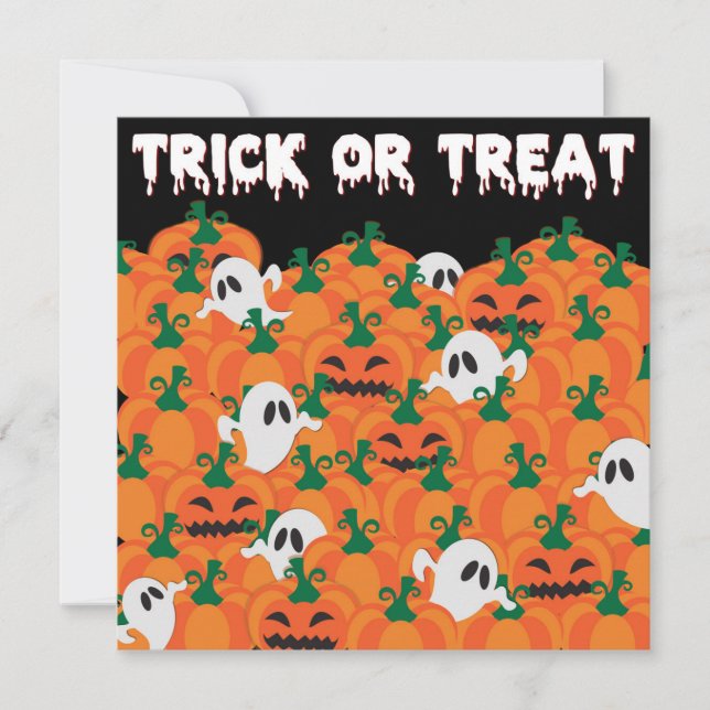 Halloween Ghosts Haunted Pumpkin Patch Invitation (Front)