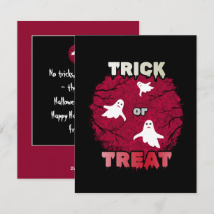 Halloween ghosts holiday card