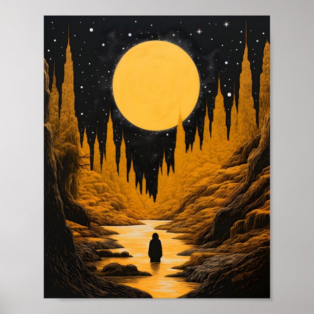 Halloween Ghosts In The Forest, Creepy Ghost Poster (Front)