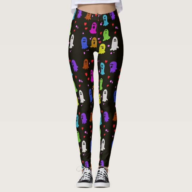 Halloween ghosts Leggings (Front)