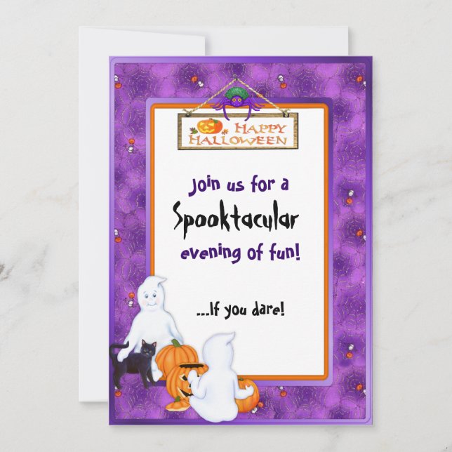 Halloween Ghosts Party Invitation (Front)