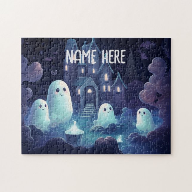 Halloween Ghosts Personalised Puzzle  (Horizontal)