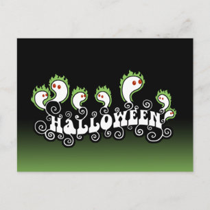 Halloween Ghosts Postcard