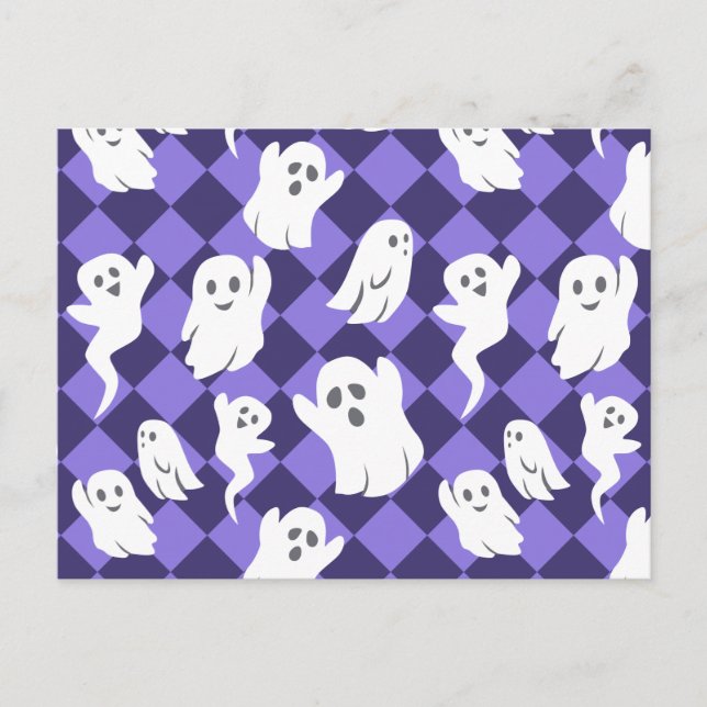 Halloween Ghosts Postcard (Front)