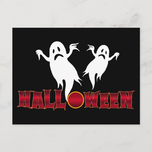 Halloween Ghosts Postcard (Front)