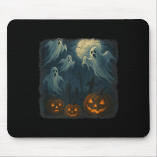 Halloween. Ghosts, Pumpkins And Graveyard!  Mouse Pad
