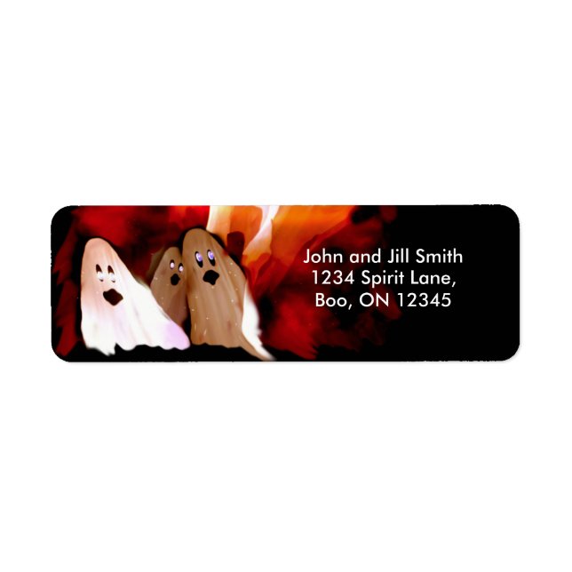 Halloween Ghosts Return Address Label (Front)