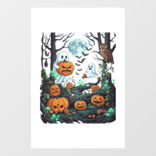 Halloween Ghosts Scary Pumpkins Owl Full Moon Bats