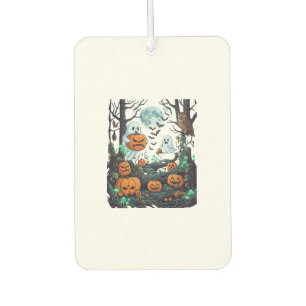 Halloween Ghosts Scary Pumpkins Owl Full Moon Bats Car Air Freshener