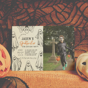 Halloween Ghosts Spooktacular Birthday Party Photo Invitation