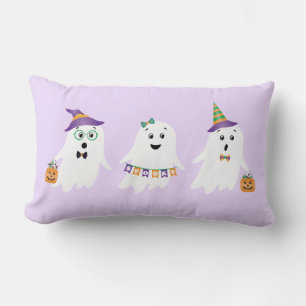 Halloween Ghosts Trick Or Treat Lumbar Cushion