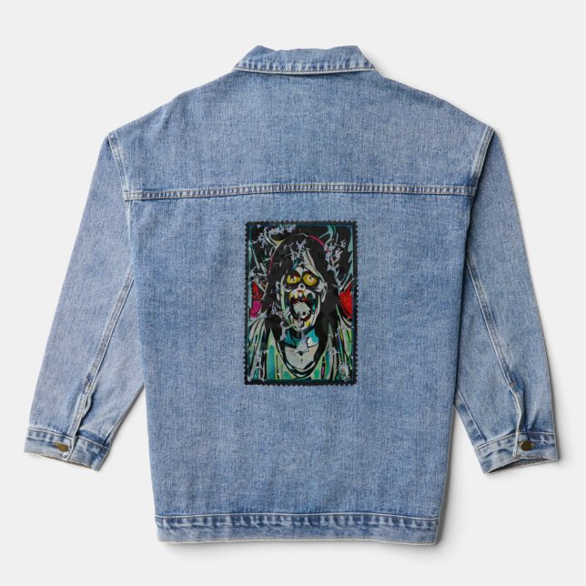 Halloween Ghoul Denim Jacket (Back)