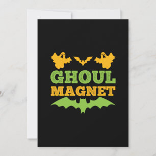 Halloween Ghoul Magnet Birthday Invitation