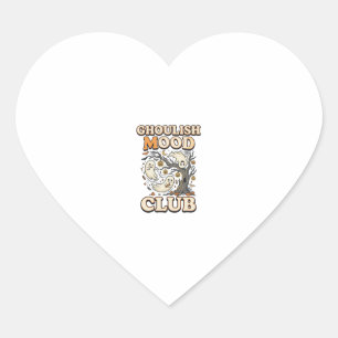 Halloween Ghoulish Mood Club Heart Sticker