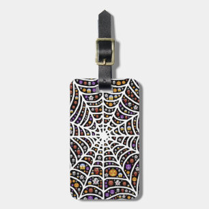 Halloween Ghouls & Goblins in a Spiderweb Luggage Tag