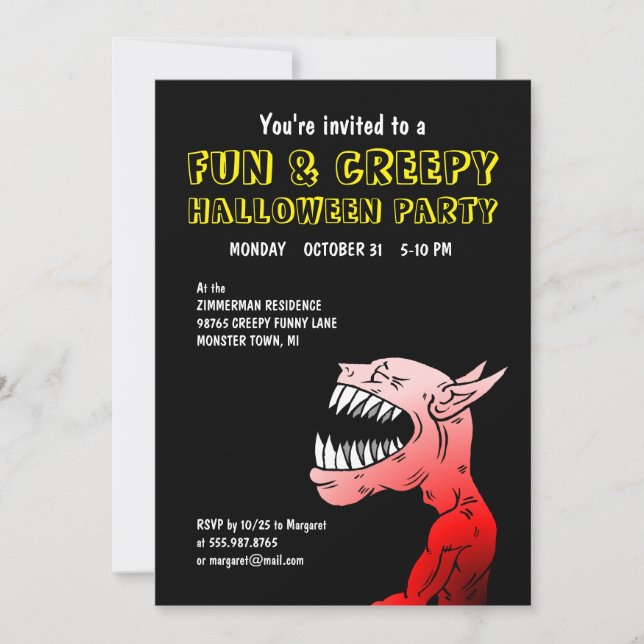 Halloween Ghouls Party Invitation (Front)