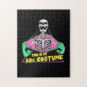 Halloween Gift   80s Halloween Costume Retro Jigsaw Puzzle