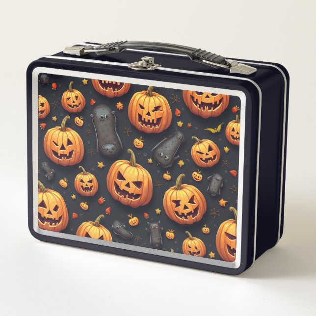  halloween gift bag metal lunch box (Front)