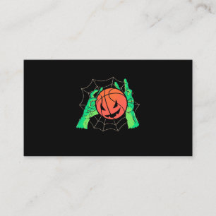 Halloween Gift Basketball Halloween Business Card